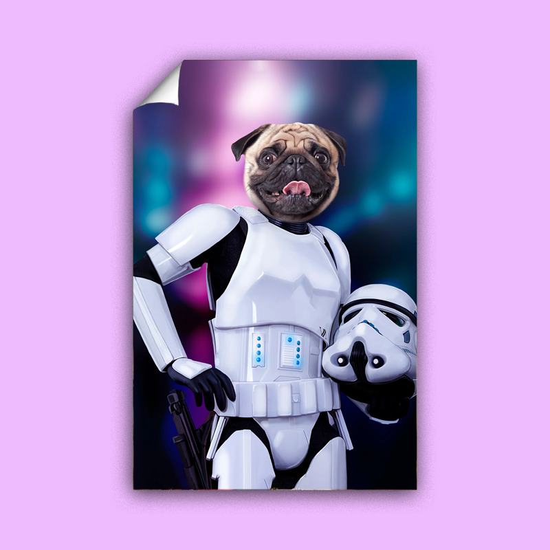 Storm Trooper Star Wars - Custom Pet Portrait